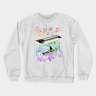 Jazz Organ Rainbow Colours Organist Musician Crewneck Sweatshirt